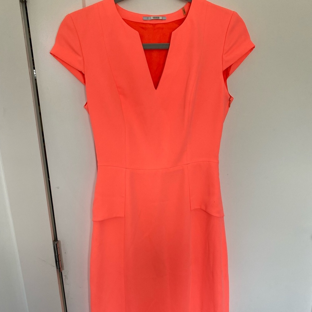 Tahari peplum shift dress